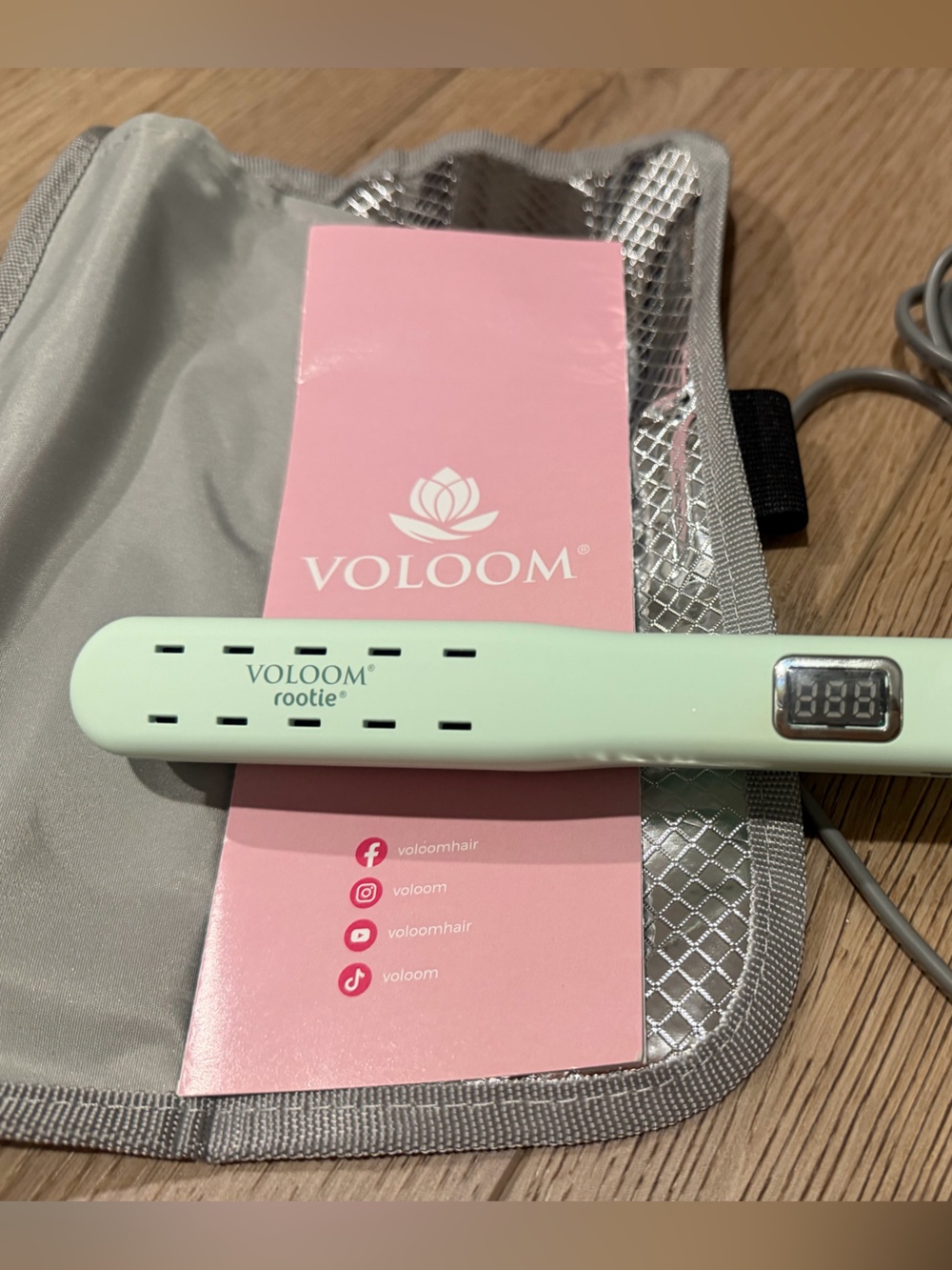 Voloom Mint Green Hair Volumizing Iron with Digital Display